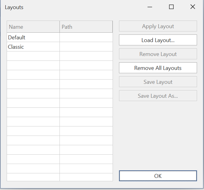 Manage Layouts