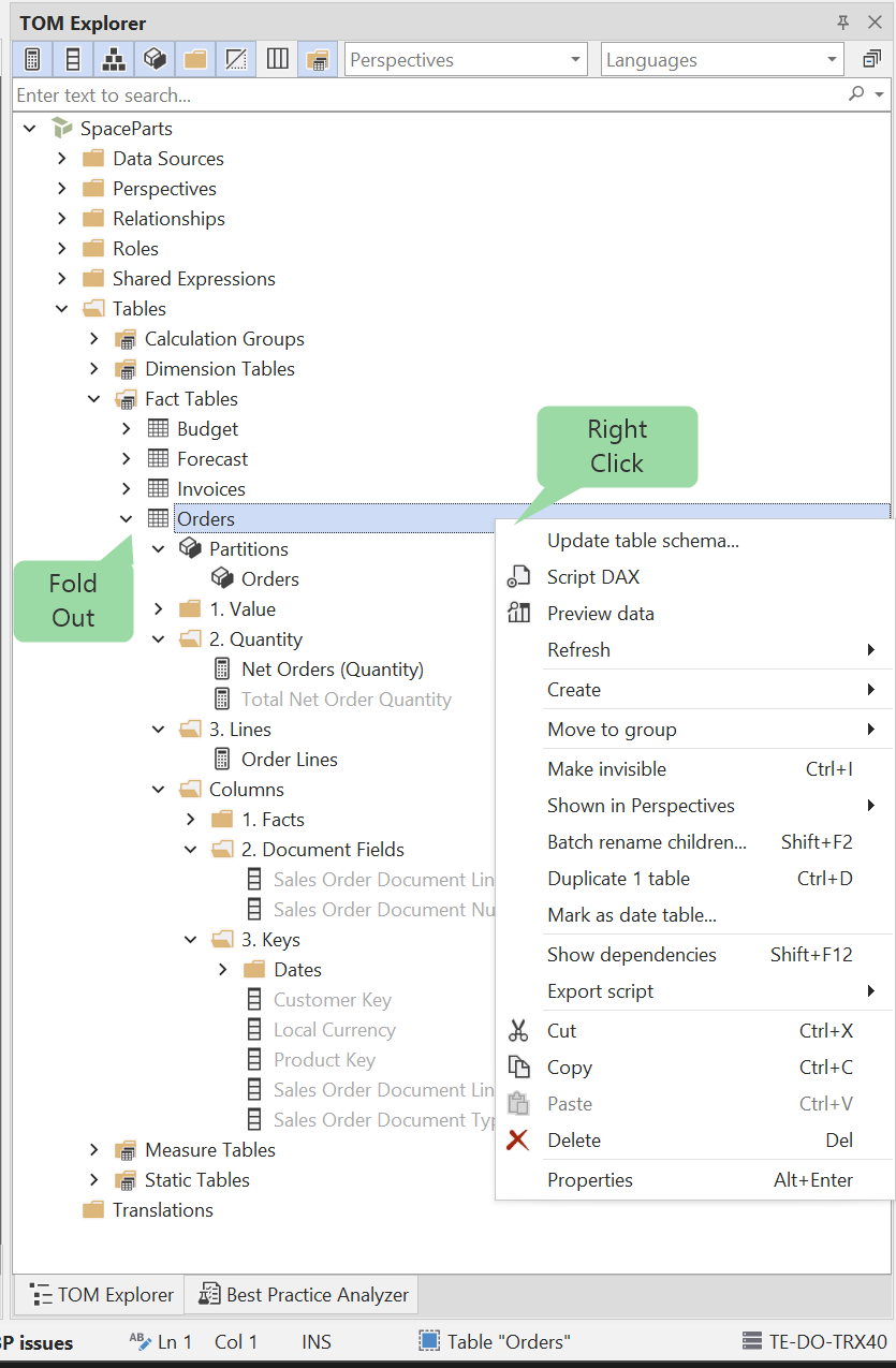 Tom Explorer Interaction